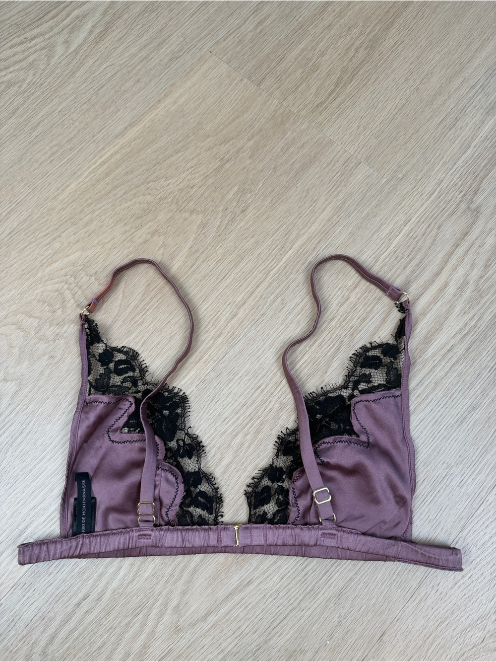 Kiki de Montparnasse Orchid Lace Silk Bralette M - Picture 3 of 5